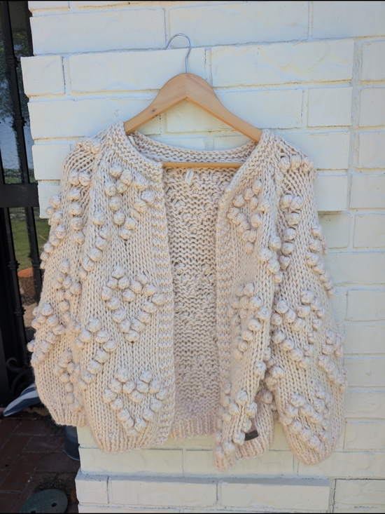 Wishlist Sweaters - Wishlist Cream Chunky Popcorn Knit Cardigan